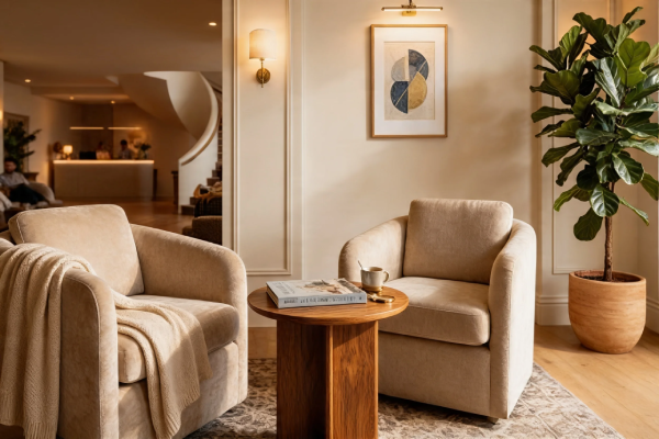 Lounge da Recepção do Maré Alta Hotel